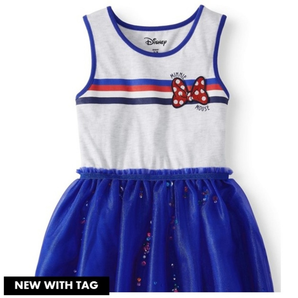 Disney Bow Print JerseyTulle Dress Sz14/16🌸